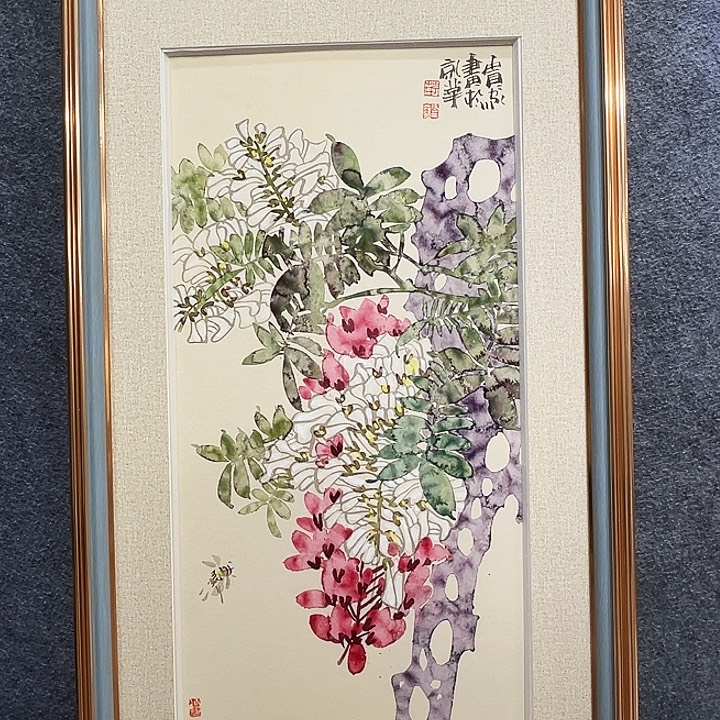 国画知鱼之乐纯手绘