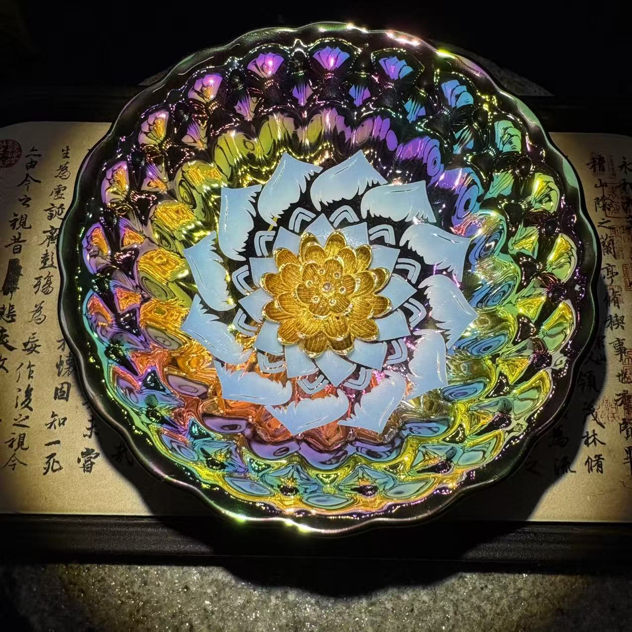 高端茶具茶器（七彩梦幻妖姬金莲花杯）主人杯