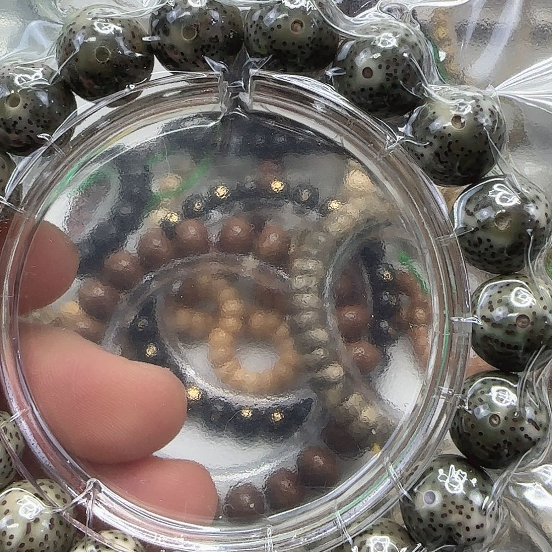星月菩提手串26高端绿星月菩提13圆龙蛋单圈