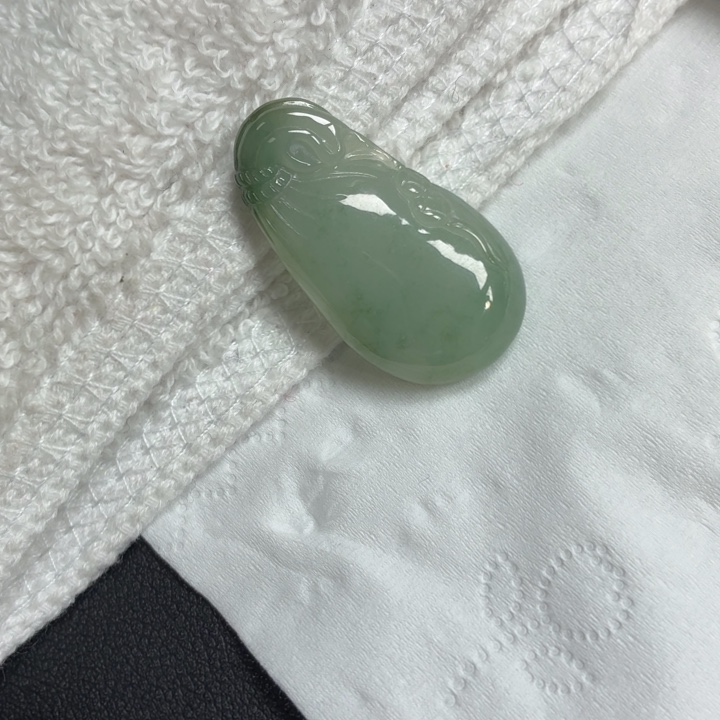 翡翠未镶嵌颈饰翡翠天然A货钱袋