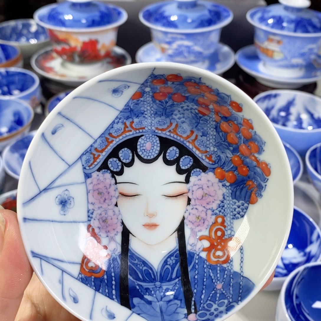 杯青花花旦主人杯杯