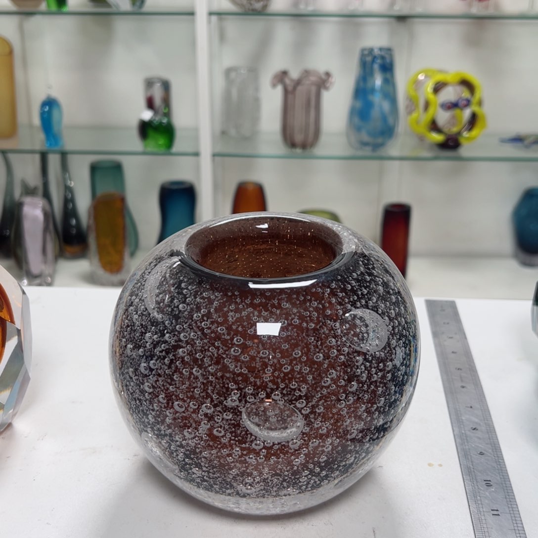 高 15 轻奢琉璃花器福利正常手工痕迹