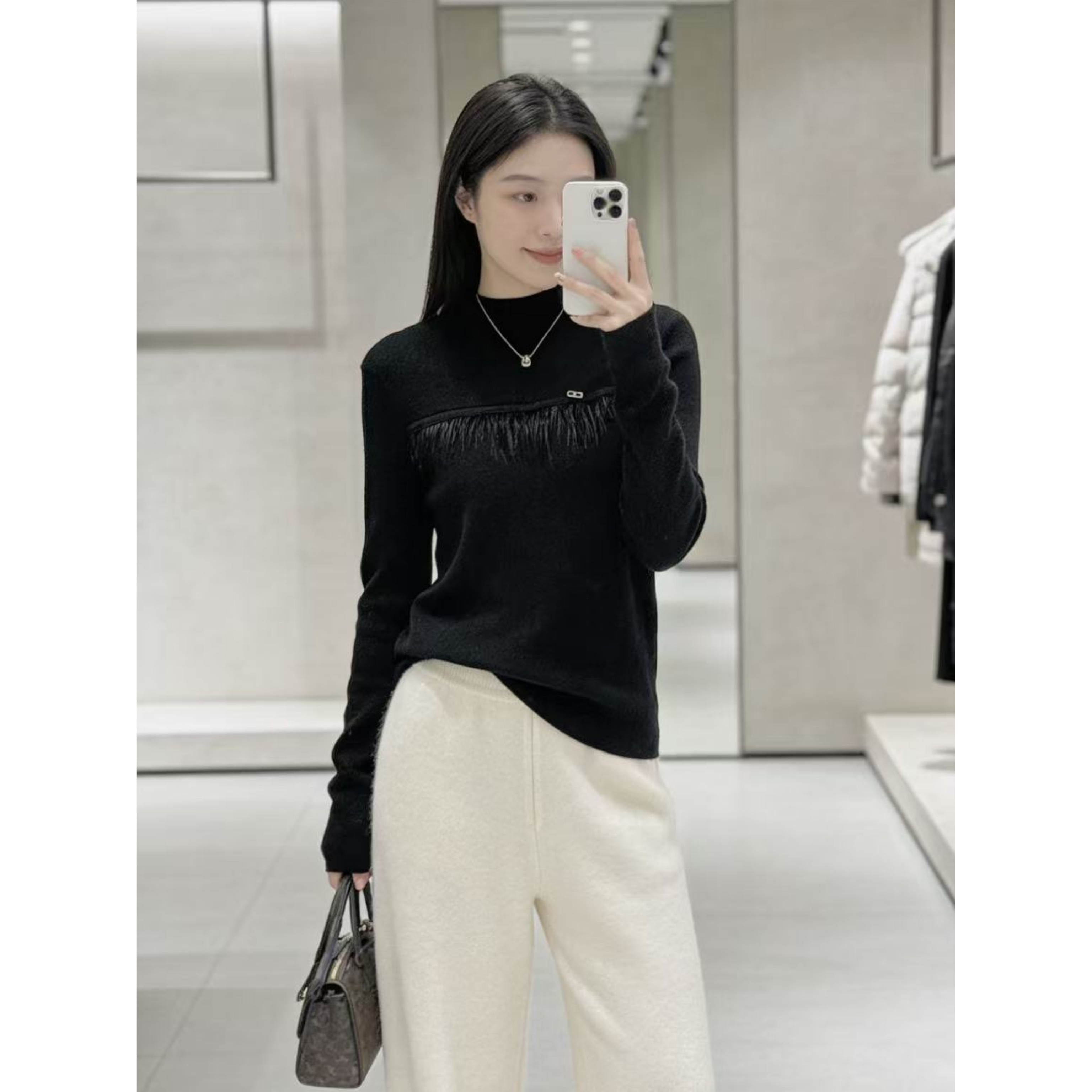 胸76-104长56修身显瘦套头细闪亮丝内搭闪钻针织上衣 4652