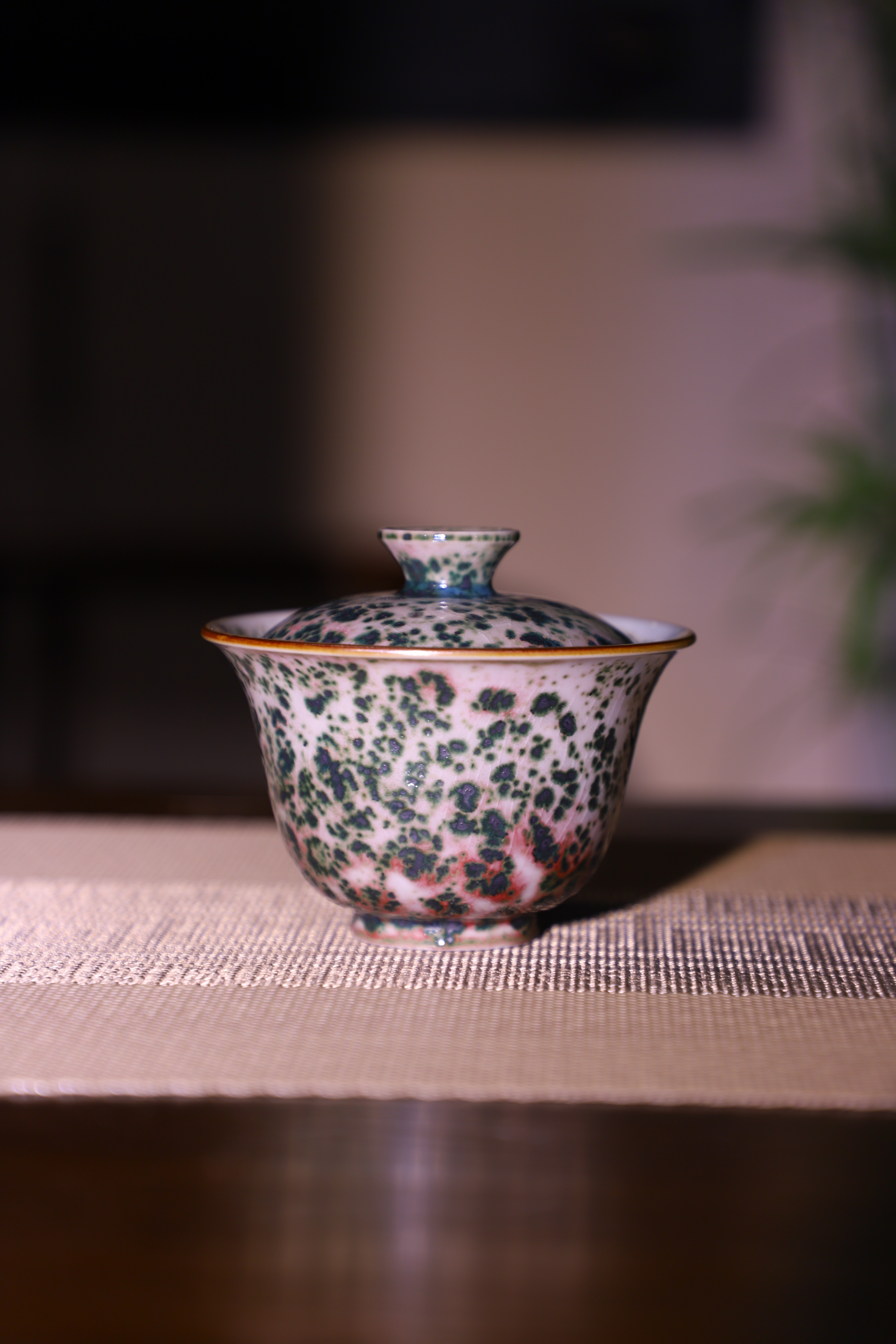 原产地原矿石钧瓷精品盖碗