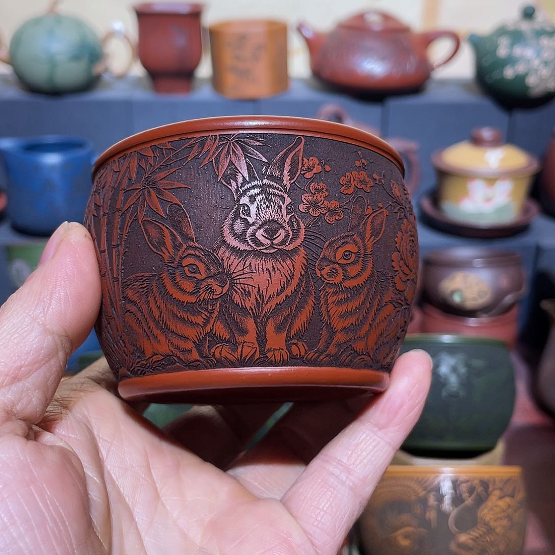 原矿紫砂手工主人杯