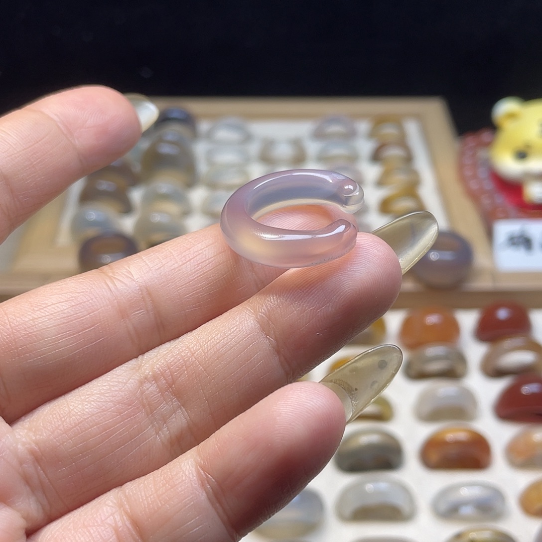 玛瑙/玉髓合金戒指A09港14不退换