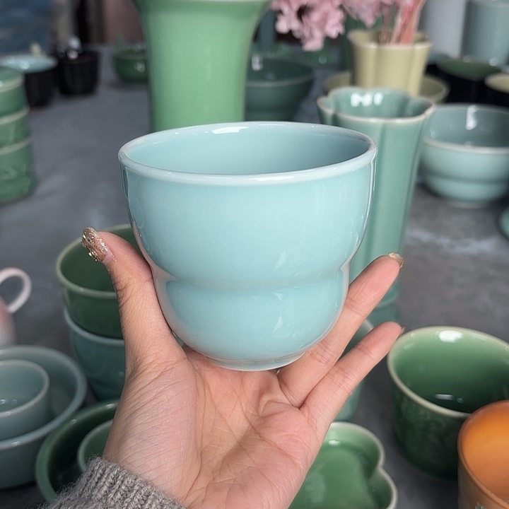 龙泉云间青瓷小米茶器