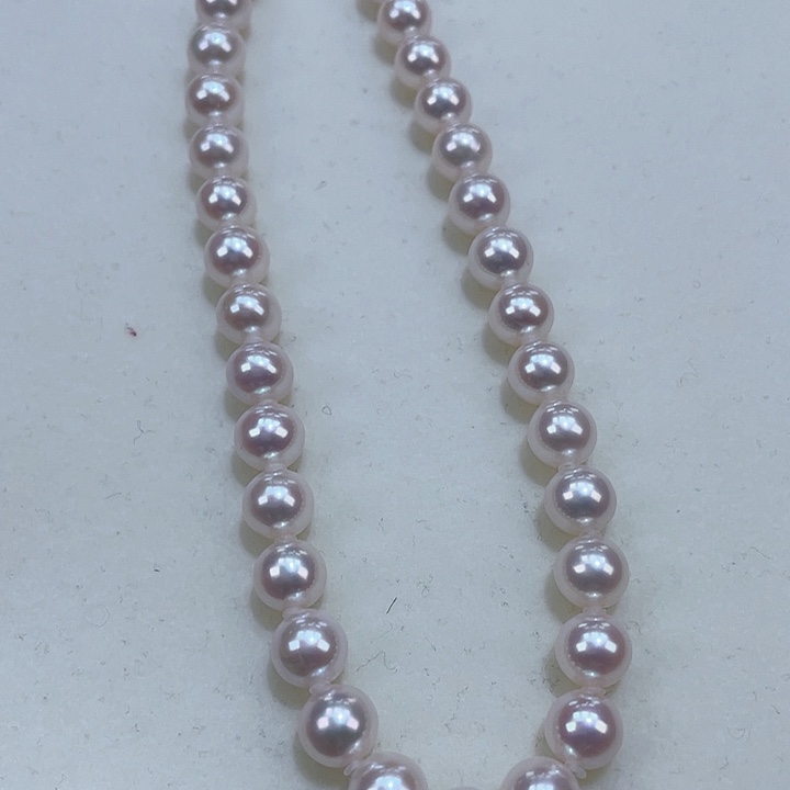 淡水珍珠颈饰银S925镶嵌6.5-7.5爆亮天女光赛海水