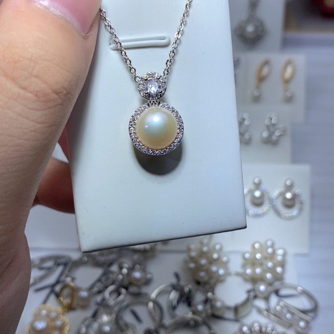 耳饰淡水珍珠银S925镶嵌