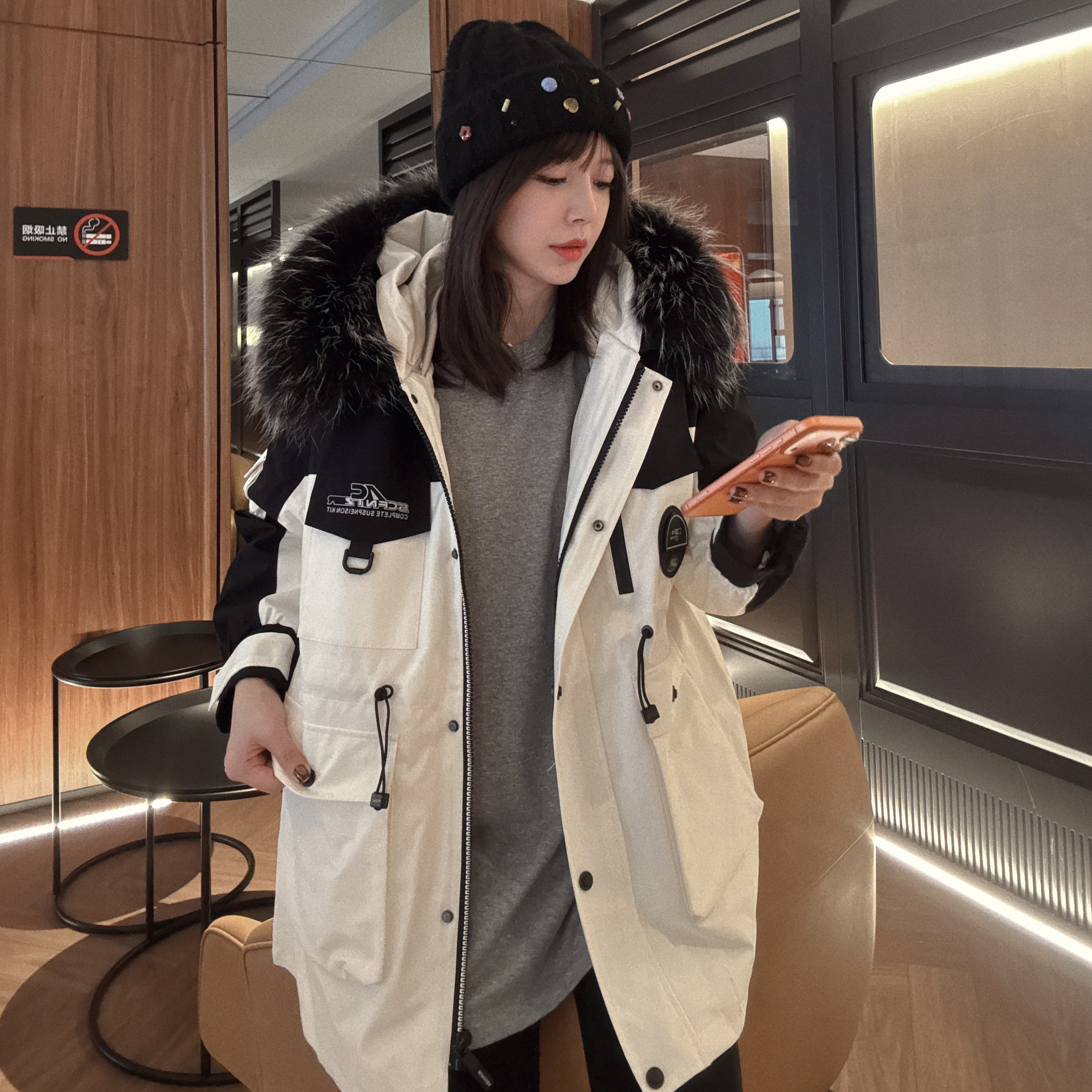 BETTER JOELAY-【粉兔貂裘】时尚极简风时尚百搭皮草DHZ-2023