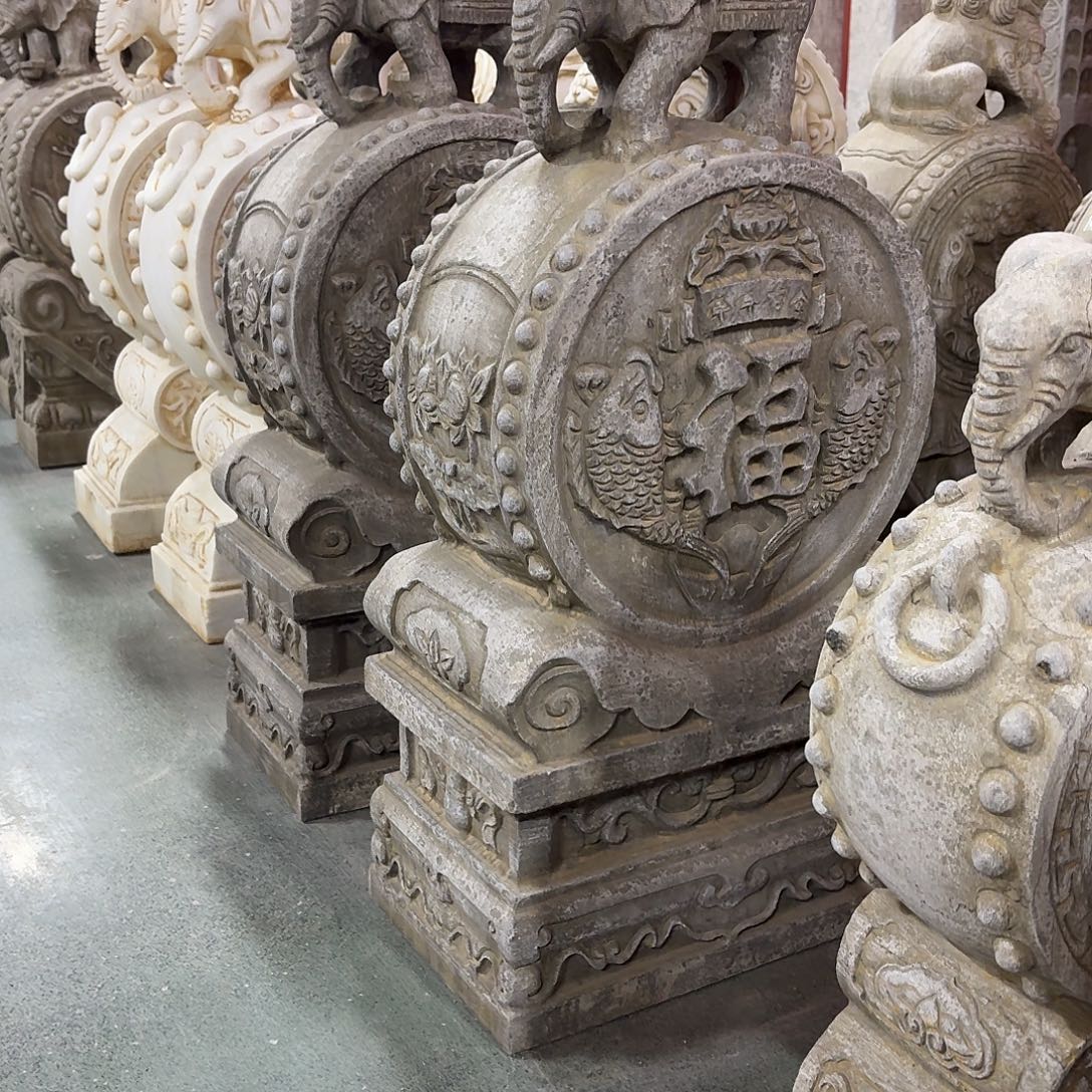 石材抱鼓石一对包邮到家