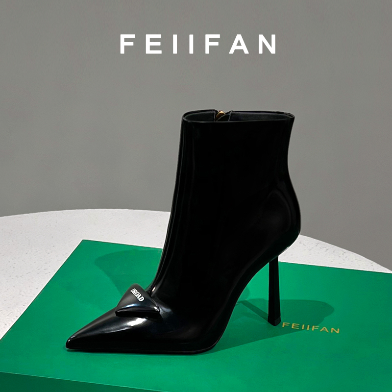 【现货】尖头短靴2025秋冬新款女士细跟高级感不累脚绝美高跟鞋3946