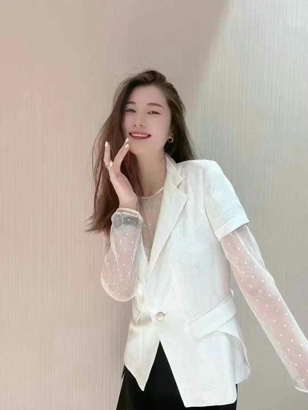 气质修身型女休闲法式西装-400098不支持退换