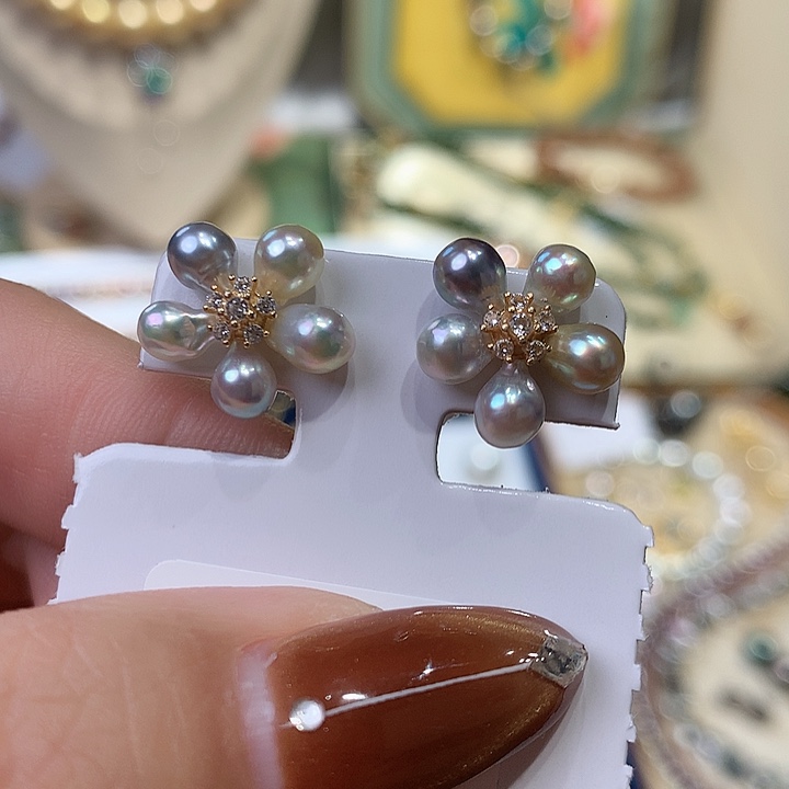 海水珍珠耳饰未镶嵌