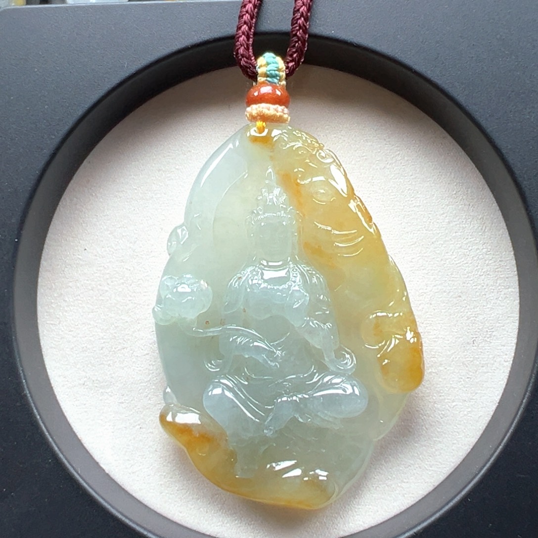 翡翠未镶嵌颈饰普贤