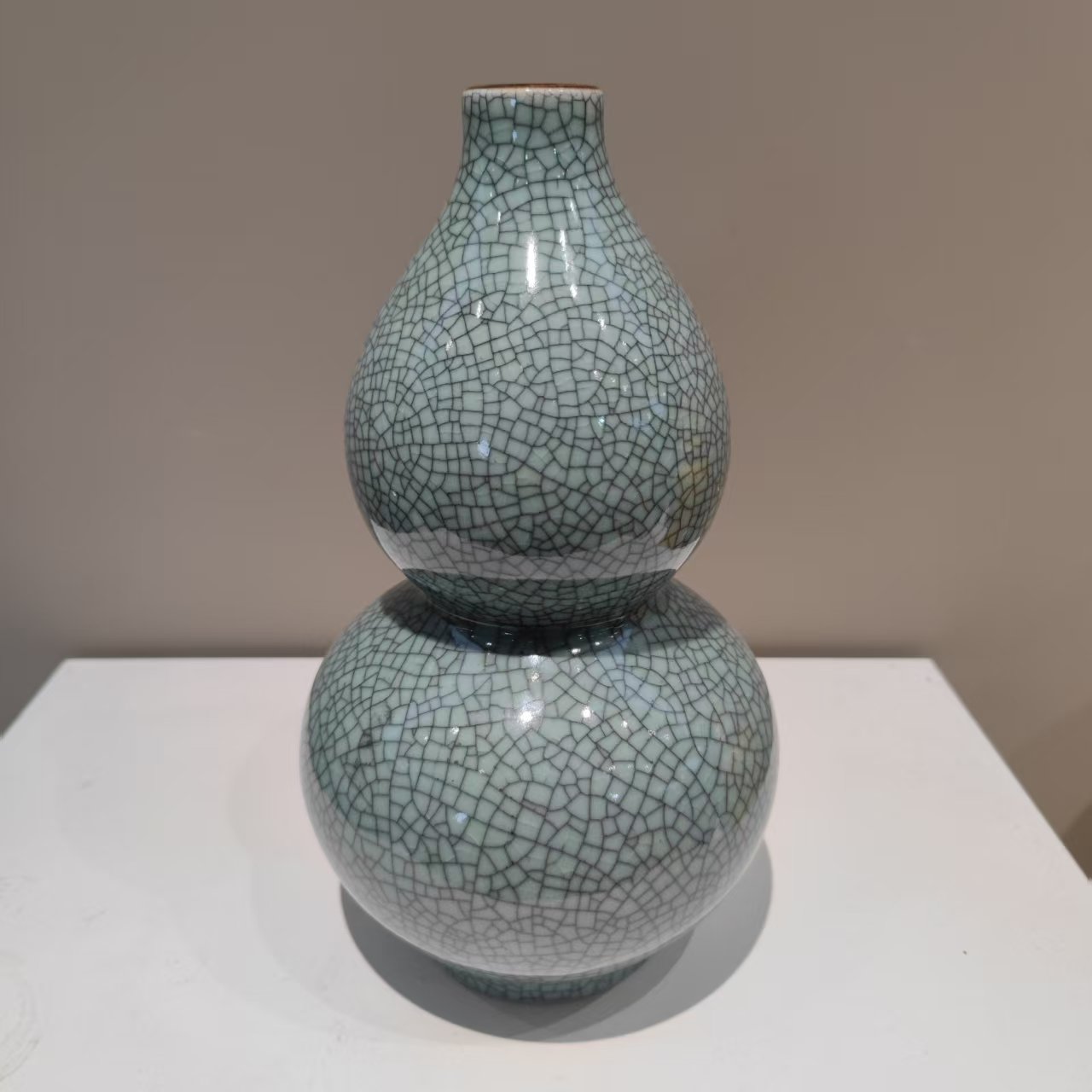 当代 景德镇陶瓷花瓶裂纹釉葫芦瓶