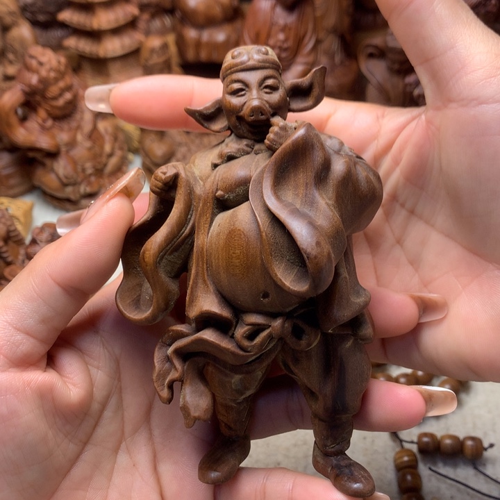 檀香木其他老山檀香手把件瑕疵