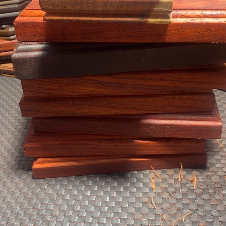 奇***石邵氏紫檀红花梨底座