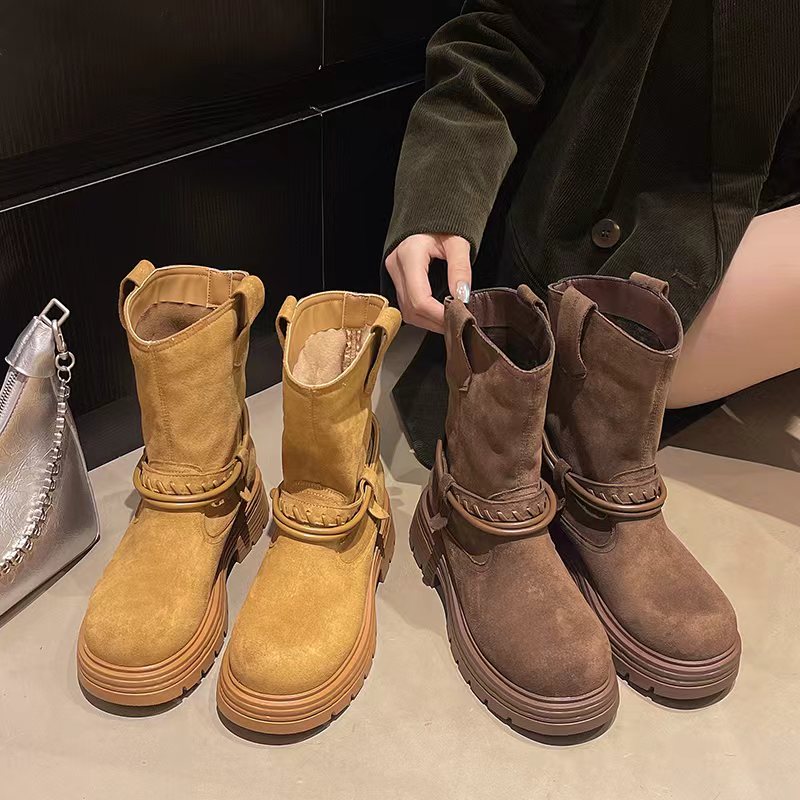 2025秋冬新品潮流短靴西部牛仔增高显瘦舒适超轻马丁靴MVR58823