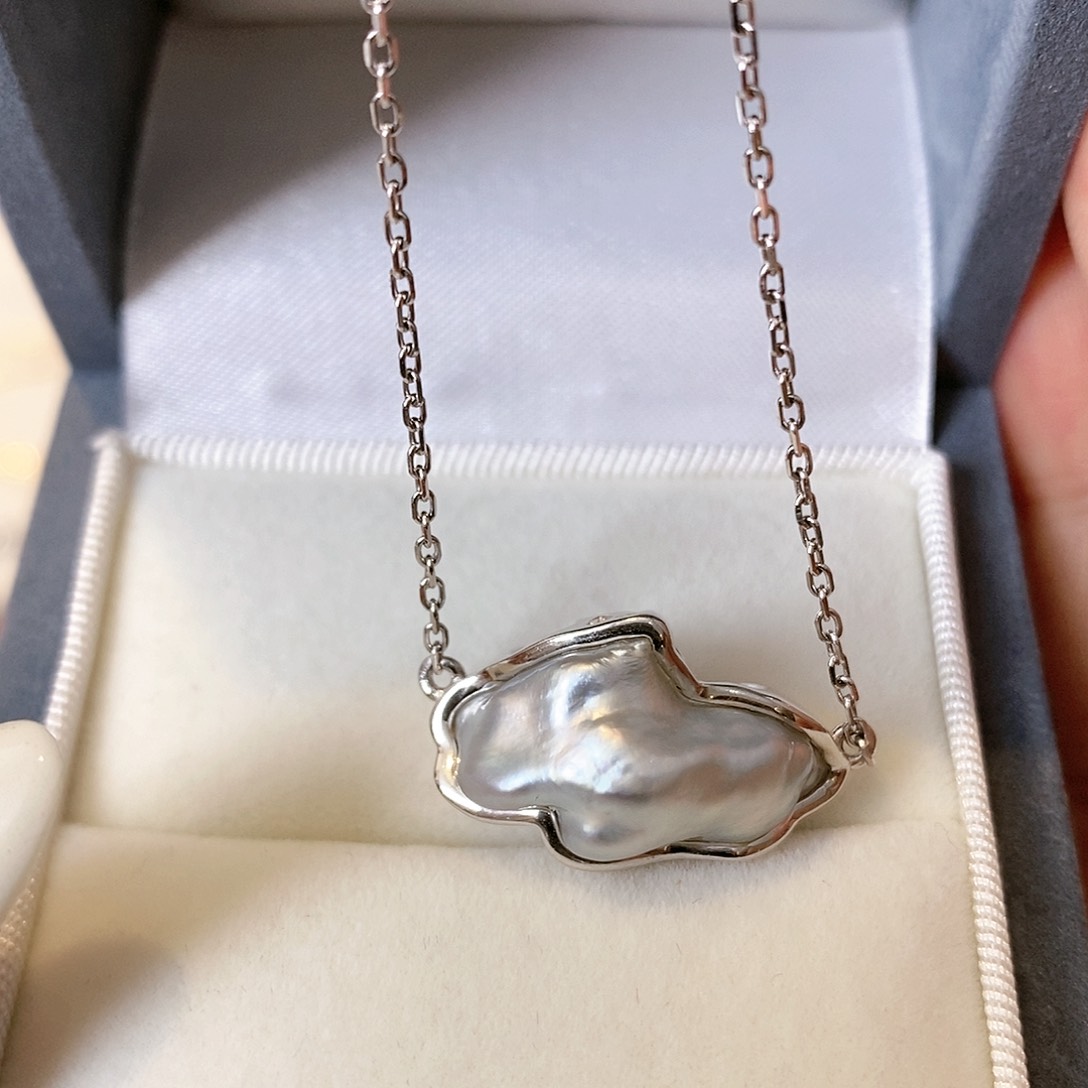 海水珍珠颈饰银S925镶嵌