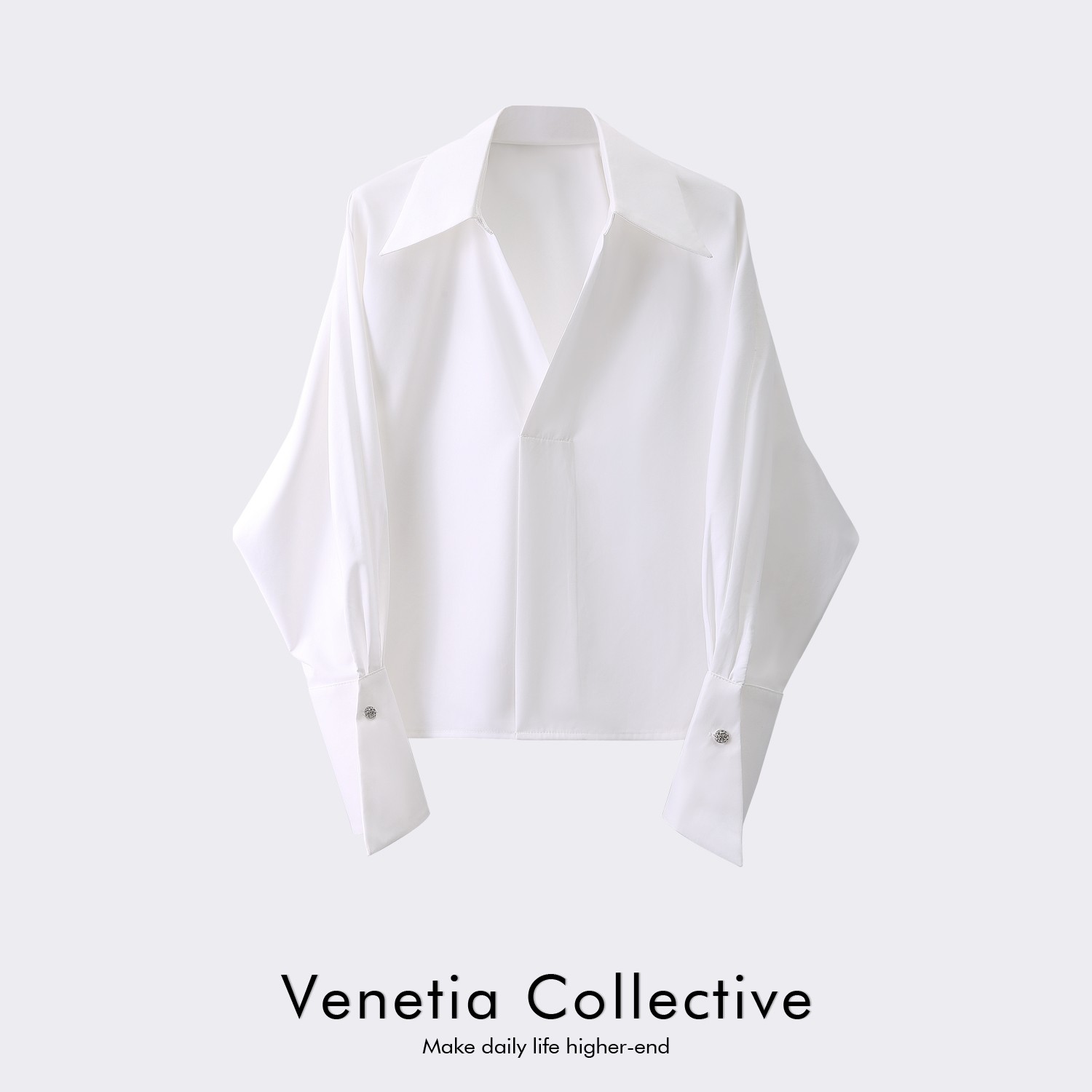 2025设计师款女装法式纯色气质休闲时尚白色长袖衬衫女S7098