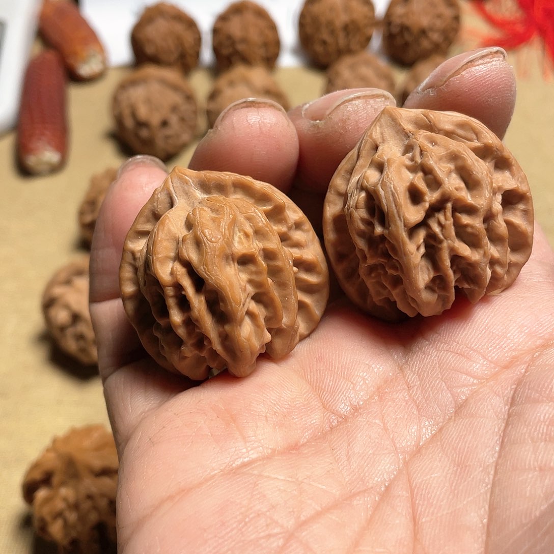 文玩核桃把件曹大龙狮子头