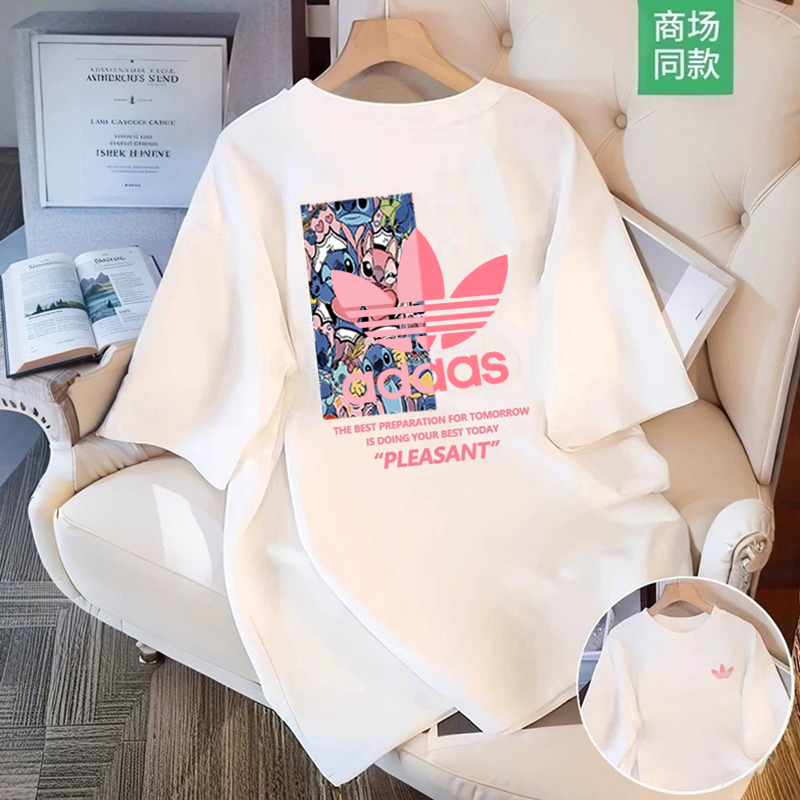 一折专区丨奥莱专柜丨100%纯棉短袖男女同款潮牌宽松运动休闲上衣