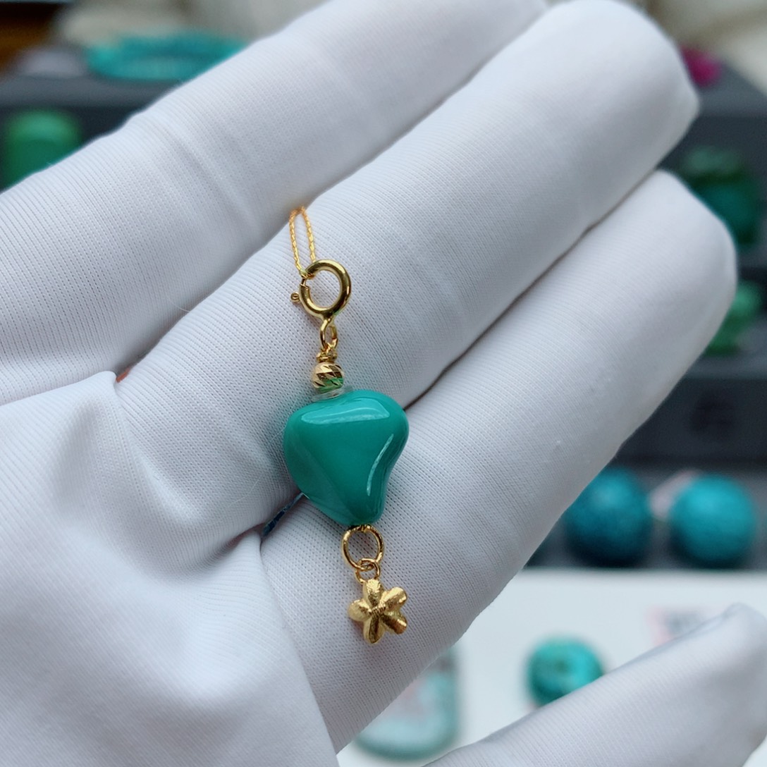 绿松石其他18K金镶嵌