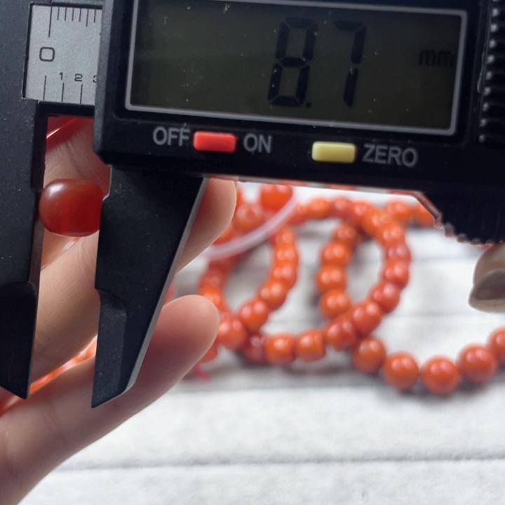 南红玛瑙保山南红老型8*7mm尺寸单颗未镶嵌玫瑰红色