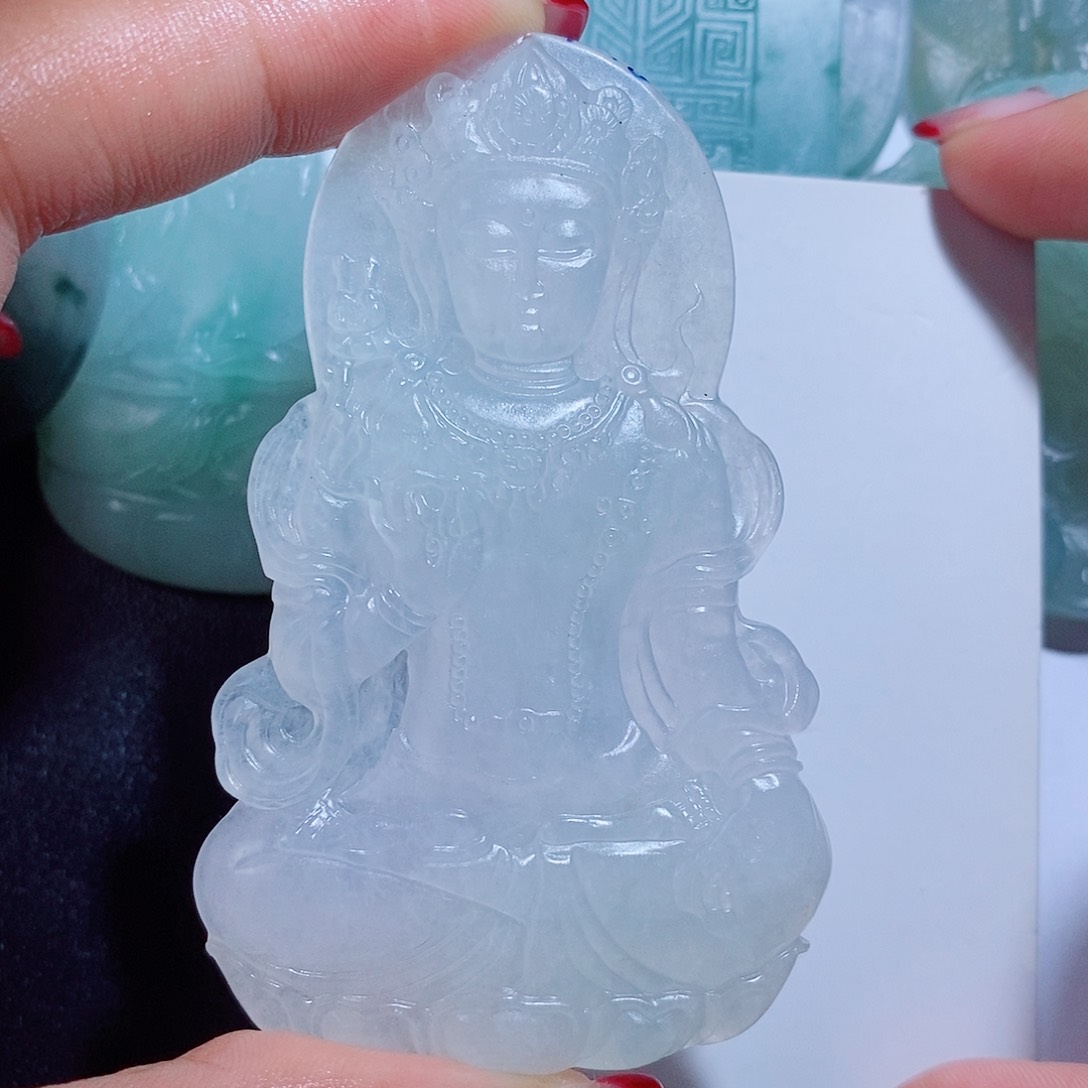 定制翡翠未镶嵌毛货不支持退换货，付款后确认抛光
