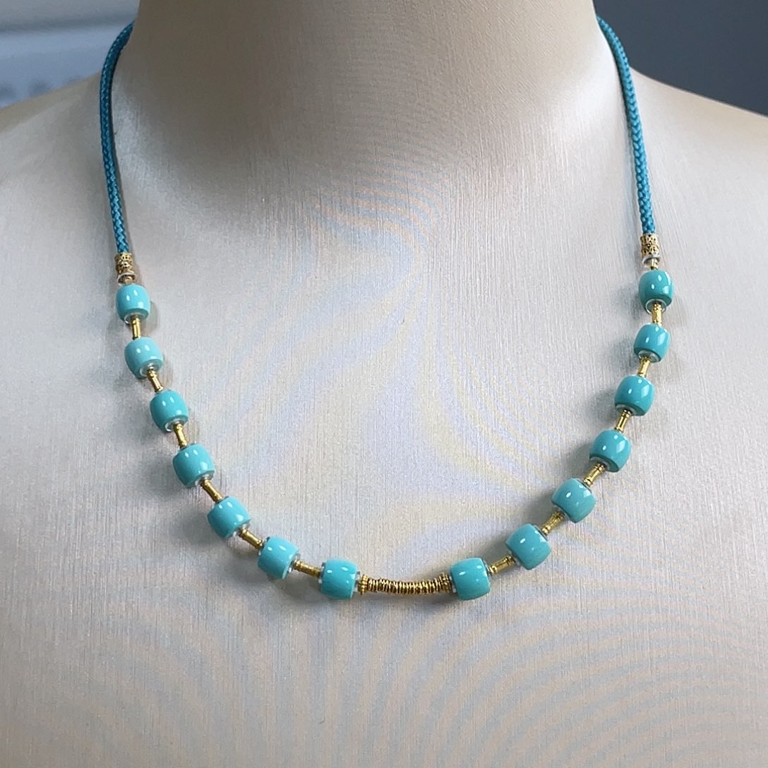 绿松石珠宝奇石18K金镶嵌