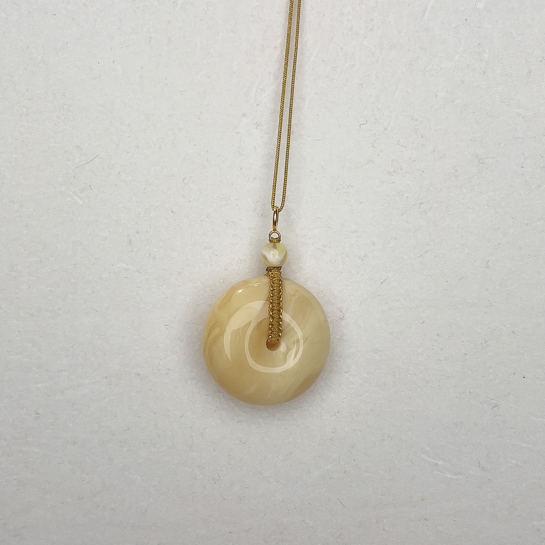 蜜蜡未镶嵌颈饰蜜蜡平安扣