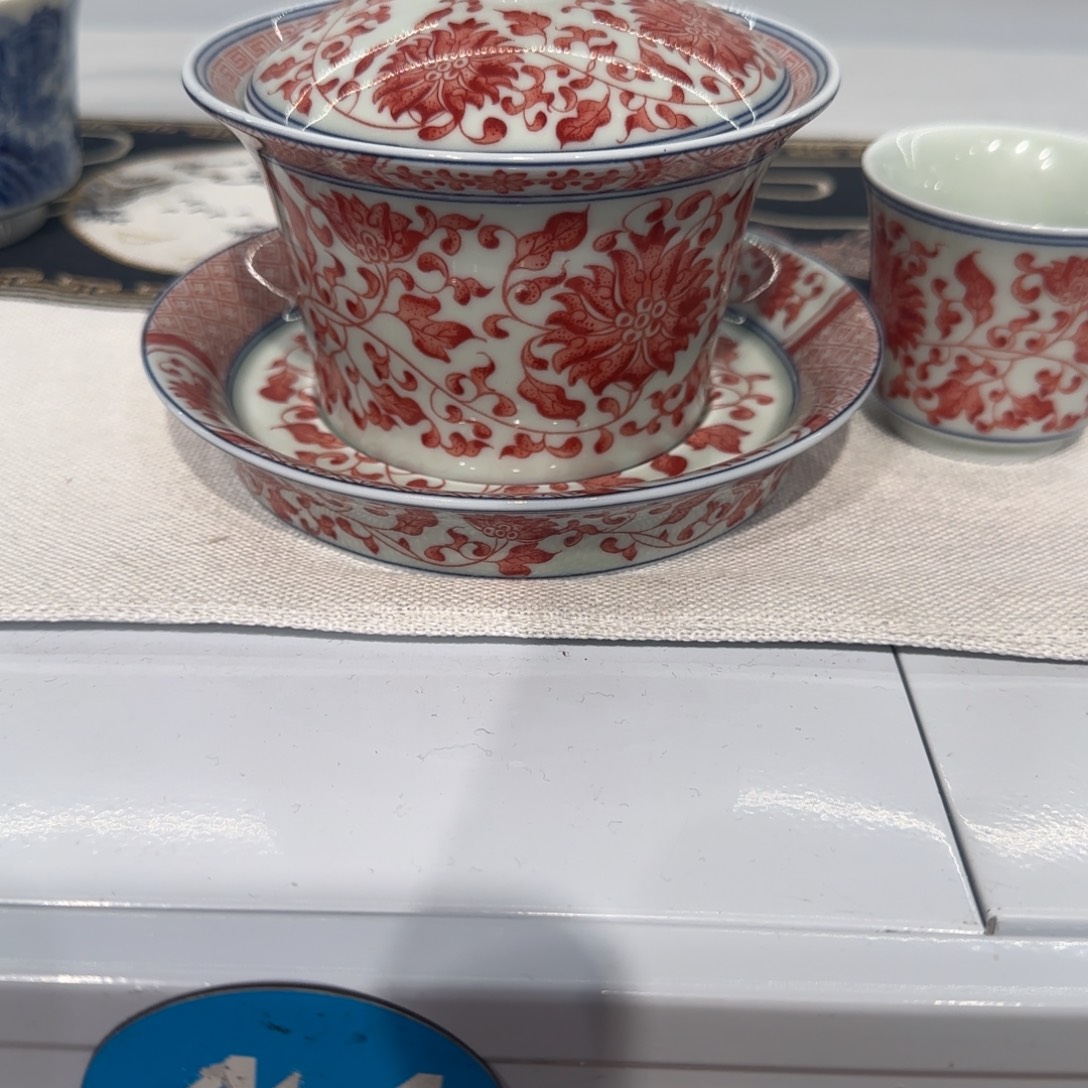 阿***汀三才盖碗茶具家套装