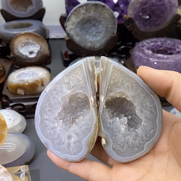 紫晶未镶嵌摆件聚宝盆