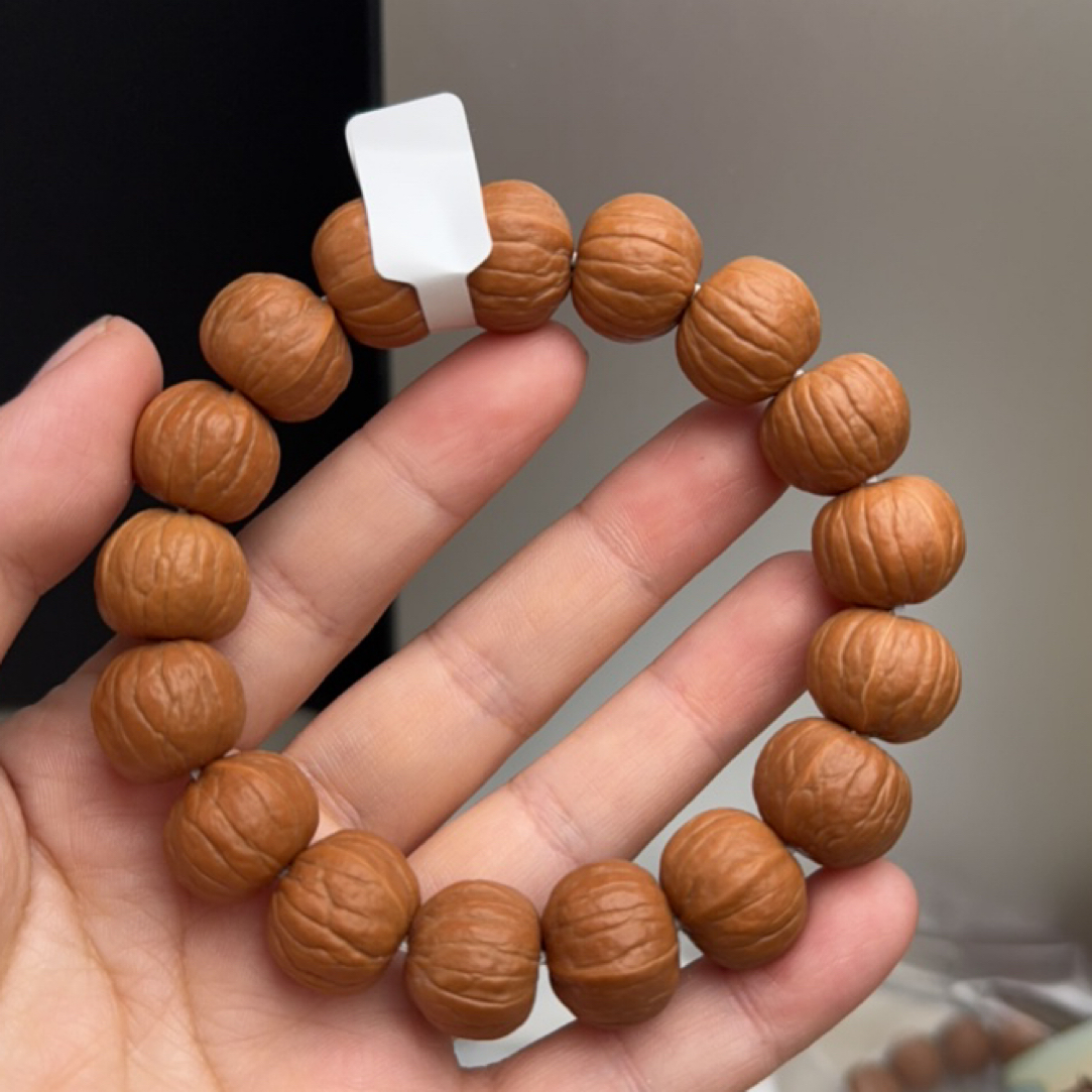菩提猴头手串南瓜15+老树籽磨盘矮桩 原皮原色 