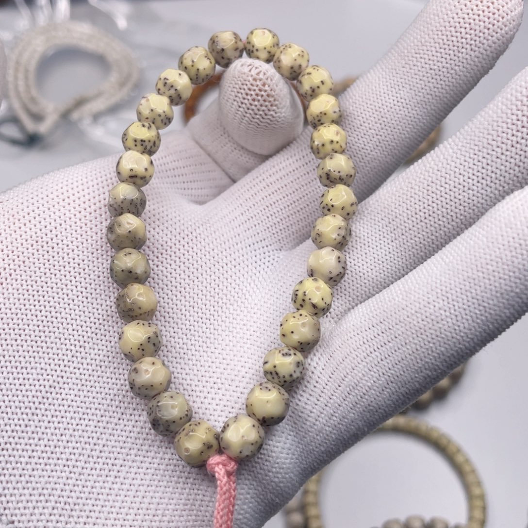 手串星月菩提糯冰石玉料8改无相手持