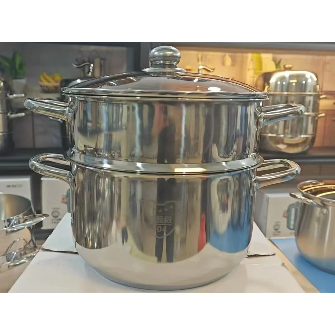 【双层蒸锅24CM不锈钢】电磁炉通用 破损问题联系客服免费补