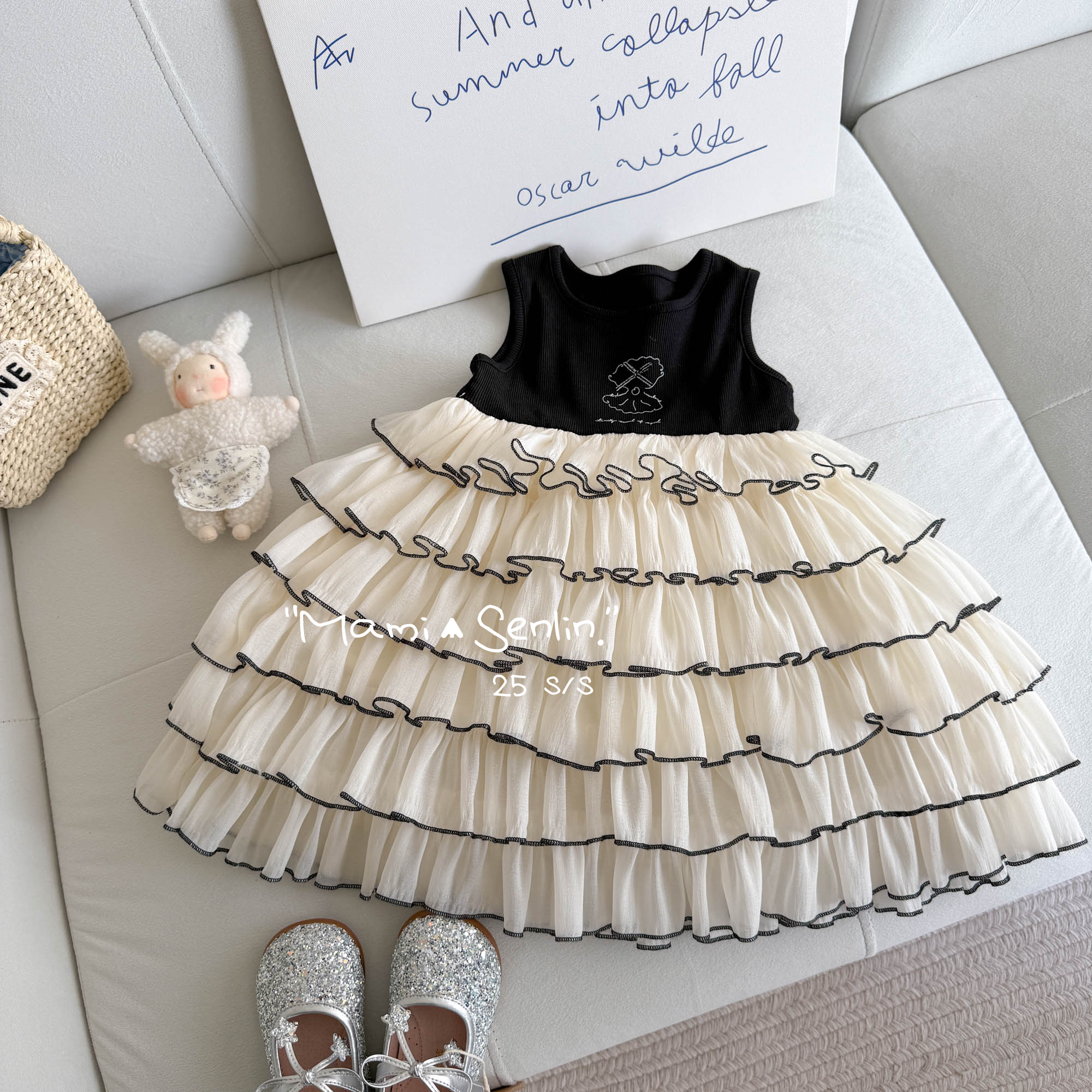 【现货】妈咪森林童装2025春夏新款儿童网纱连衣裙252-MMSL-252019