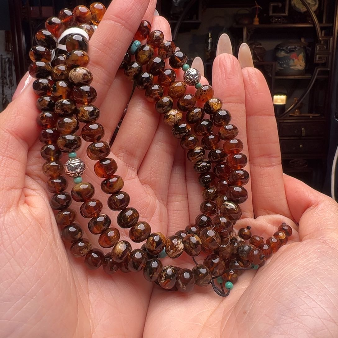 琥珀裸石未镶嵌抚顺琥珀20343八