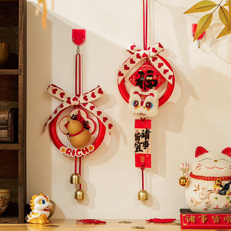 福字花环创意挂件新年装饰品2025蛇年入户门春节喜庆客厅氛围布置