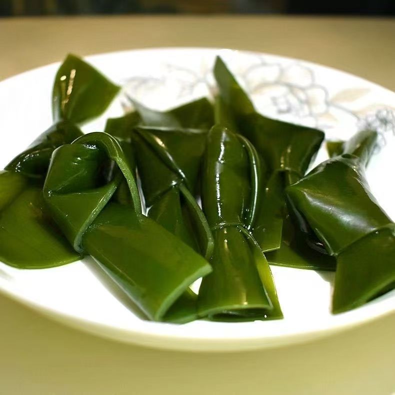 新鲜特厚嫩绿海带结盐渍海带中小扣火锅串商用食材批发