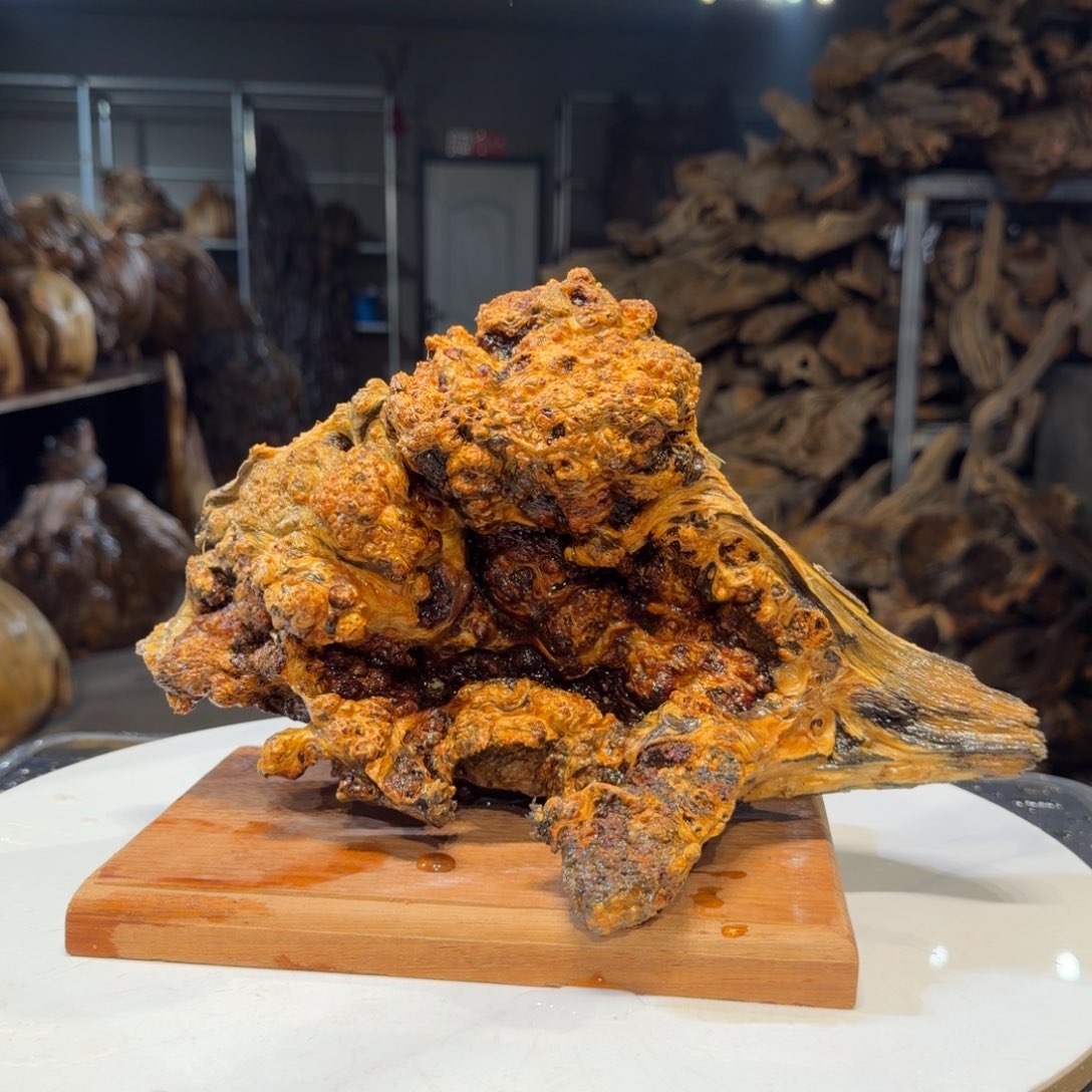 "****木王一刀琥珀木摆件B40