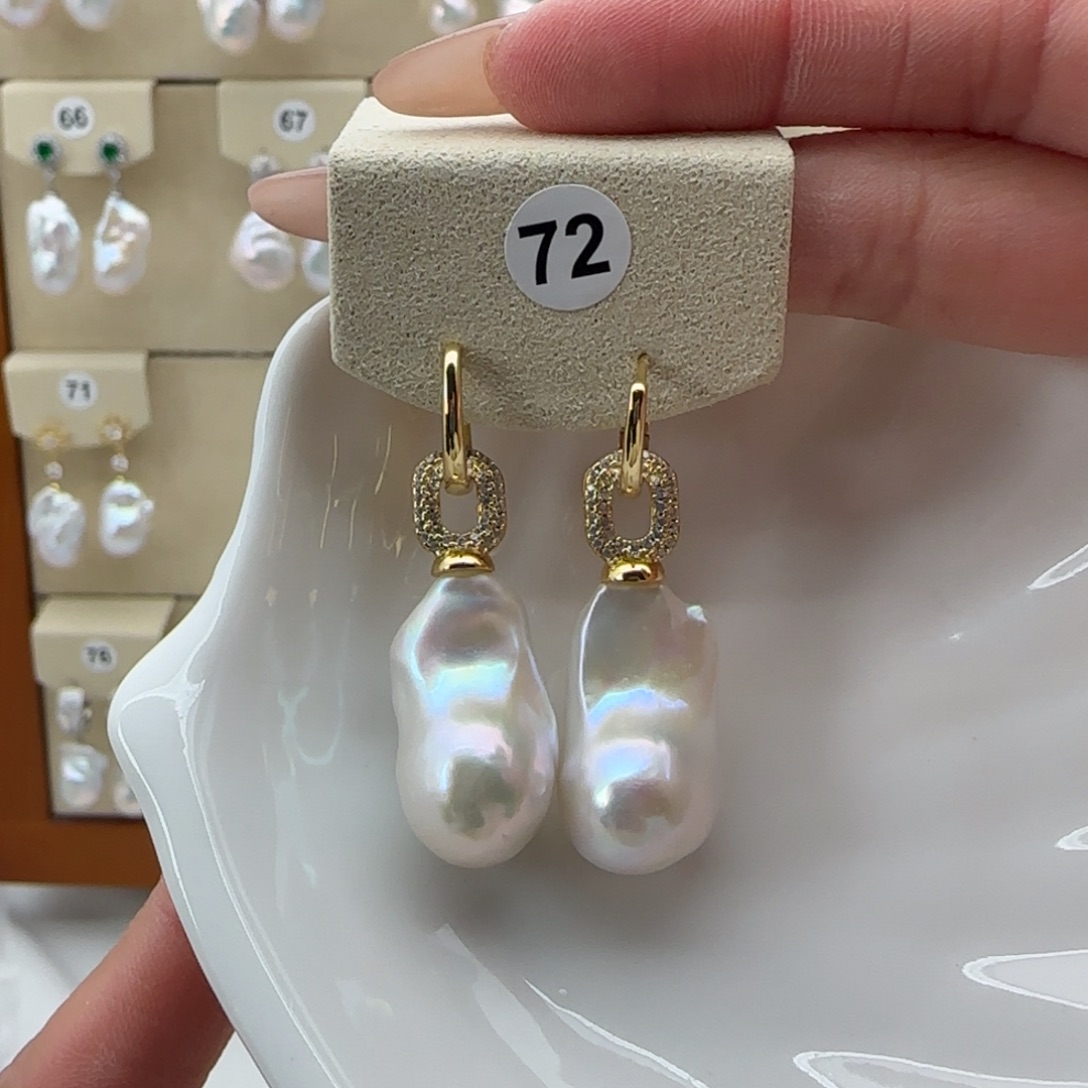 淡水珍珠耳饰银S925镶嵌侠*姐