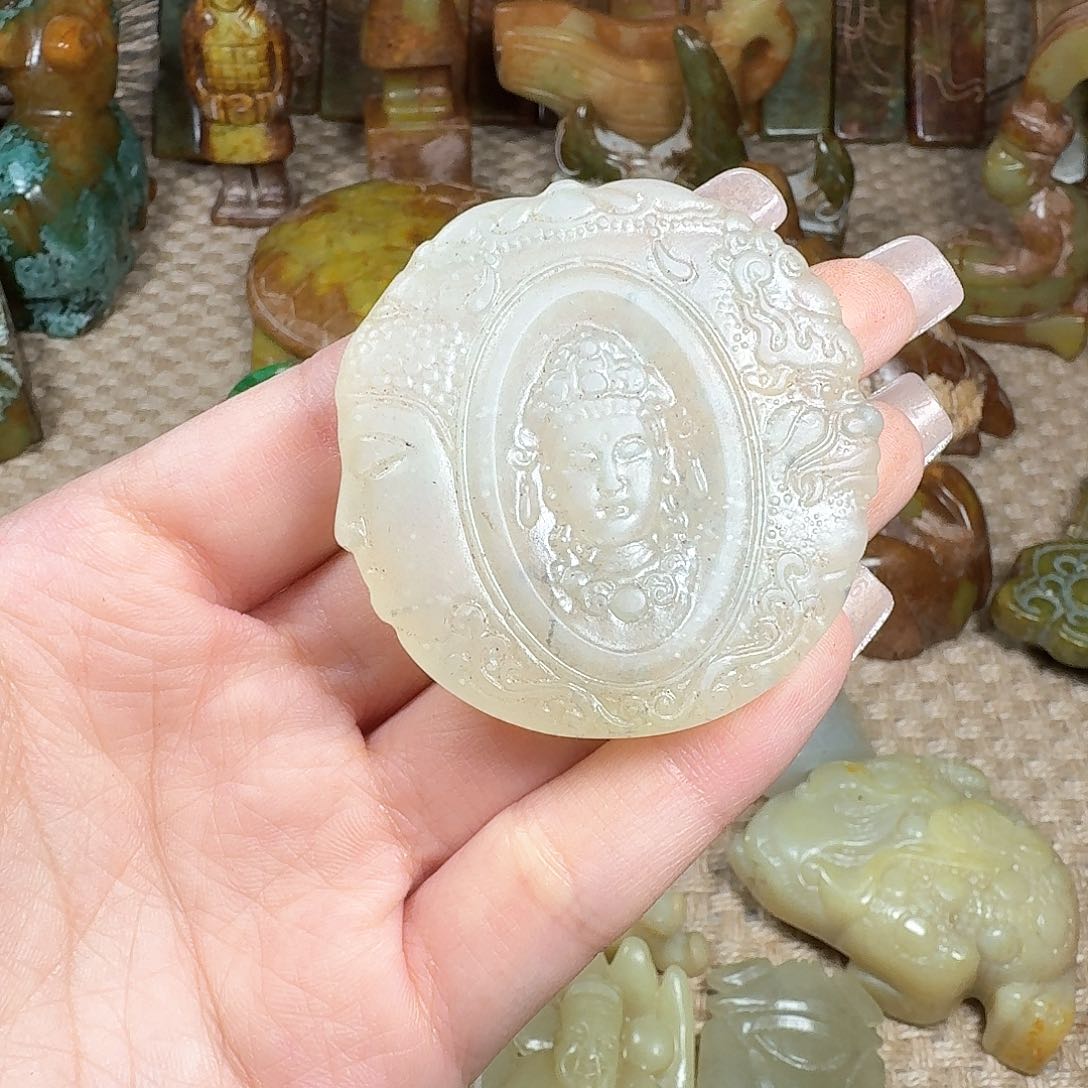 白玉菩提吊坠挂件
