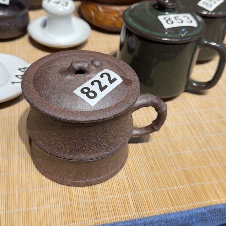 杯云*。粗瓷茶具素胎无釉