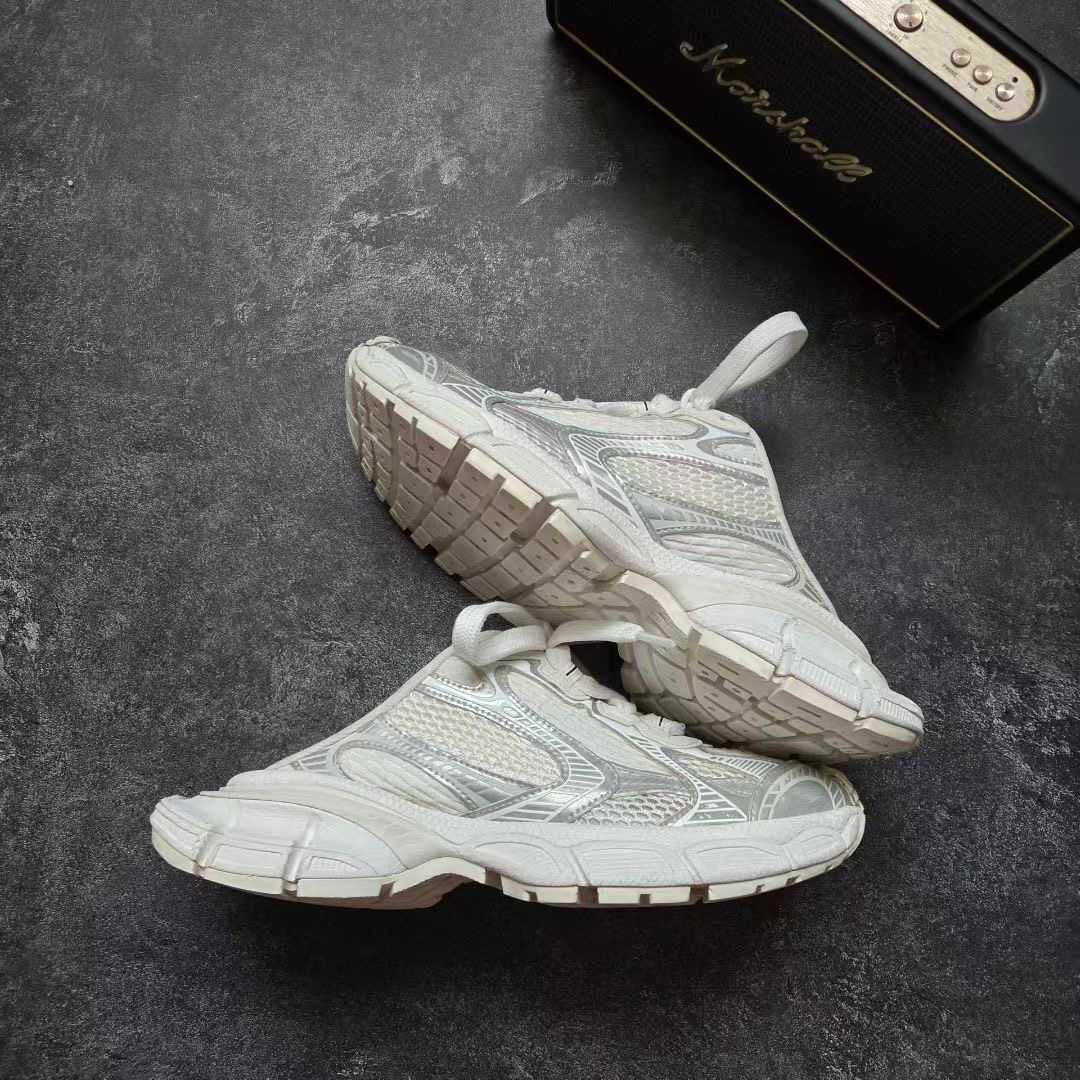 99新 Balenciaga/巴黎世家 36码 3XL 白银 穆勒半拖 鞋