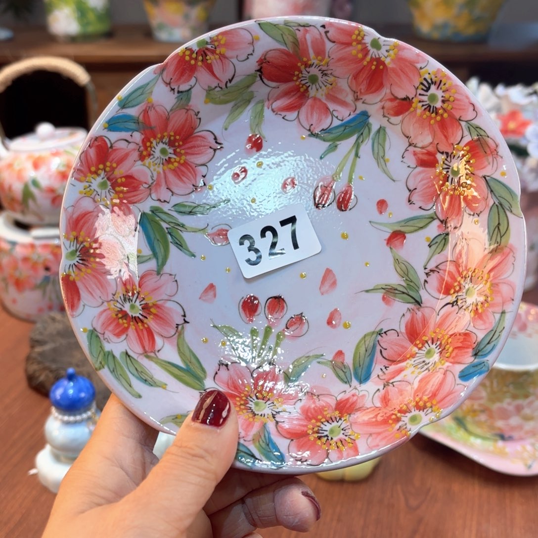 瓷片景德镇手绘高温釉下彩陶瓷茶具