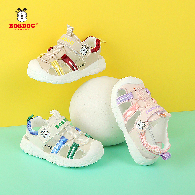 巴布豆【1-3岁宝宝凉鞋】新款男女儿童鞋软底防滑休闲学步机能鞋602