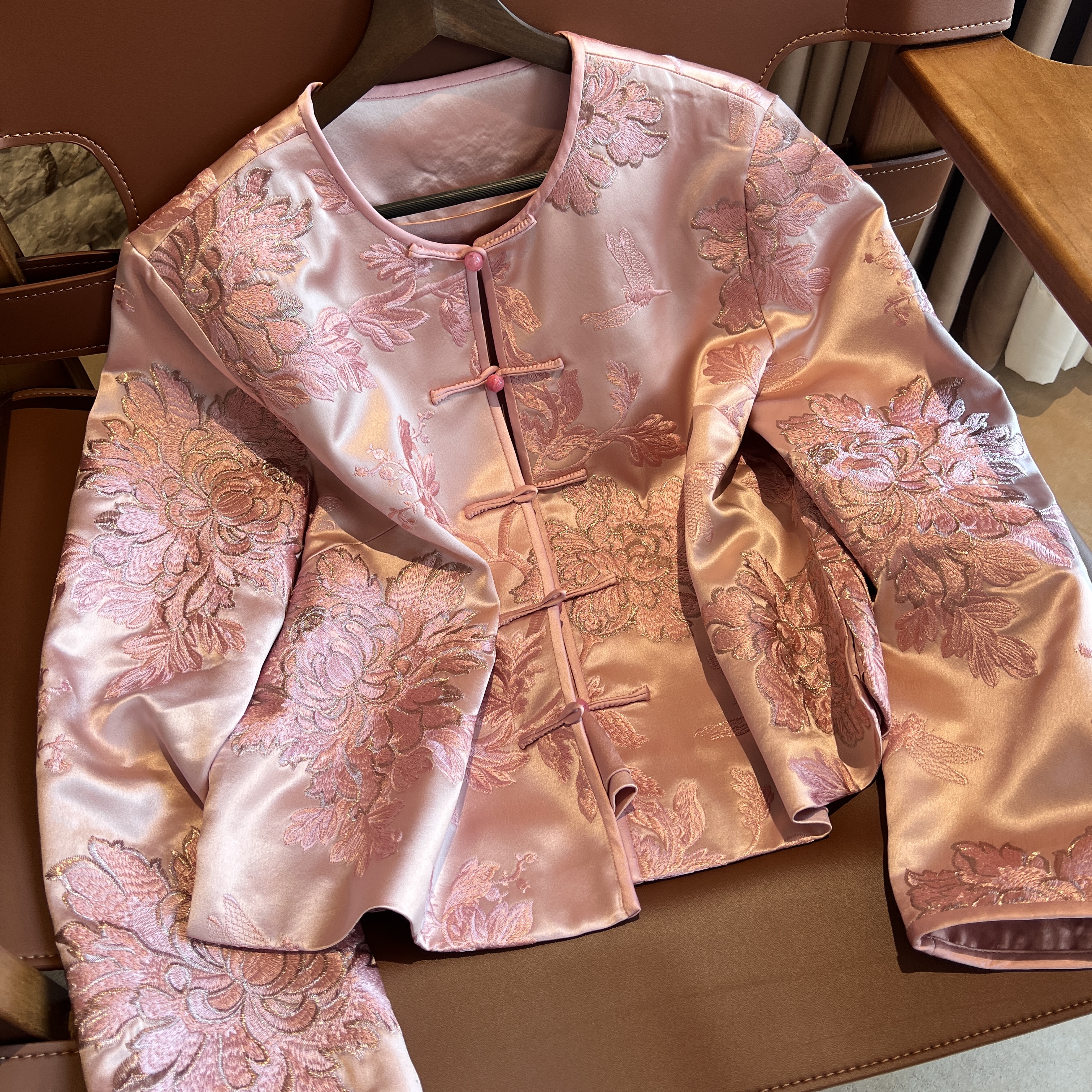 2店【未时梦】粉若新中式中国风轻奢百搭刺绣早春款唐装外套上衣