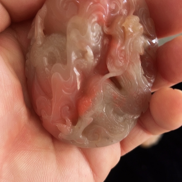 老***弟巴林石印石手把件